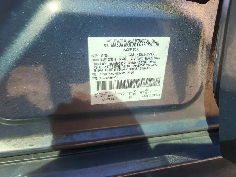 2010 MAZDA 6 I  