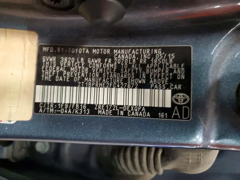 2015 TOYOTA COROLLA LE ECO  