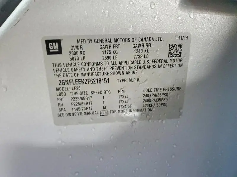 2015 CHEVROLET EQUINOX LS  