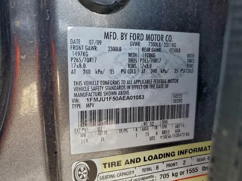 2010 FORD EXPEDITION XLT  