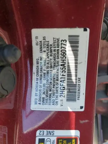 2010 HONDA CIVIC LX  