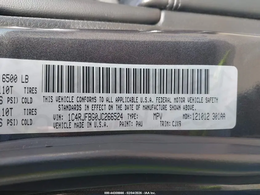 2018 JEEP GRAND CHEROKEE LIMITED 4X4