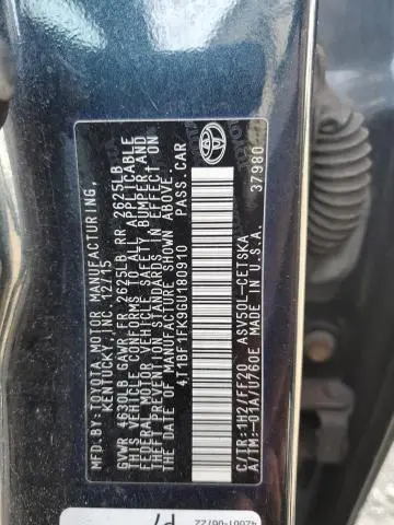 2016 TOYOTA CAMRY LE