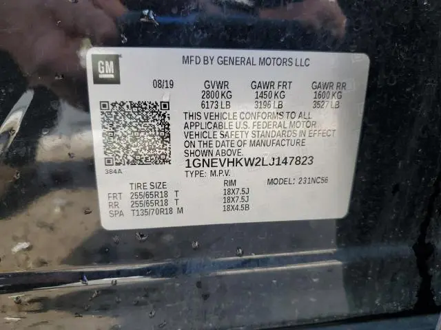 2020 CHEVROLET TRAVERSE LT  