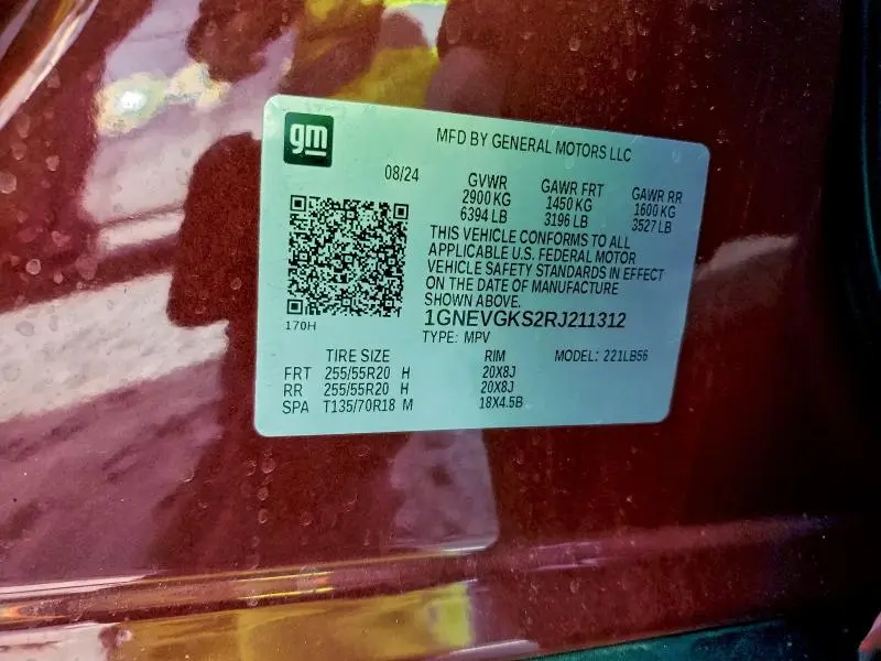 2024 CHEVROLET TRAVERSE LT  