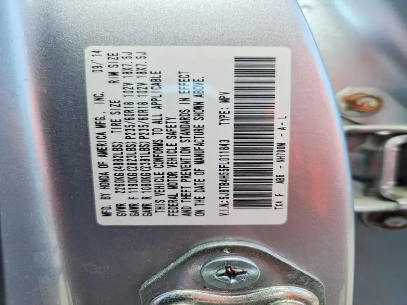 2015 ACURA RDX TECHNOLOGY  