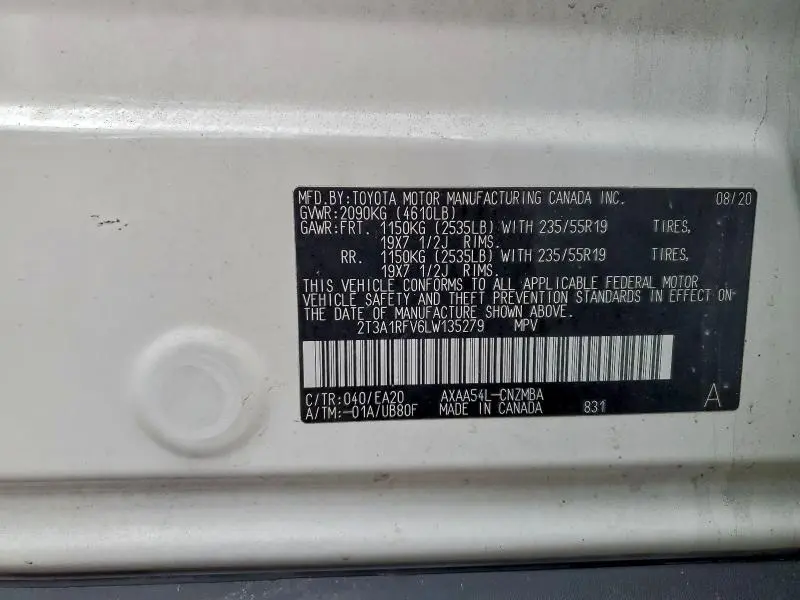 2020 TOYOTA RAV4 XLE PREMIUM  