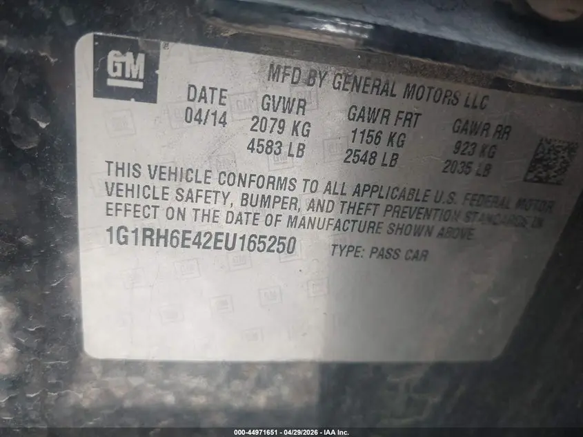 2014 CHEVROLET VOLT  