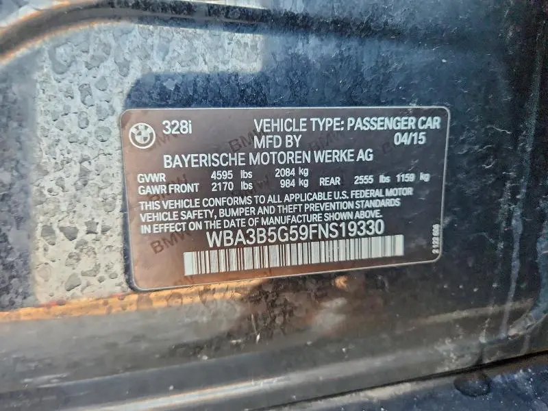 2015 BMW 328 XI SULEV  