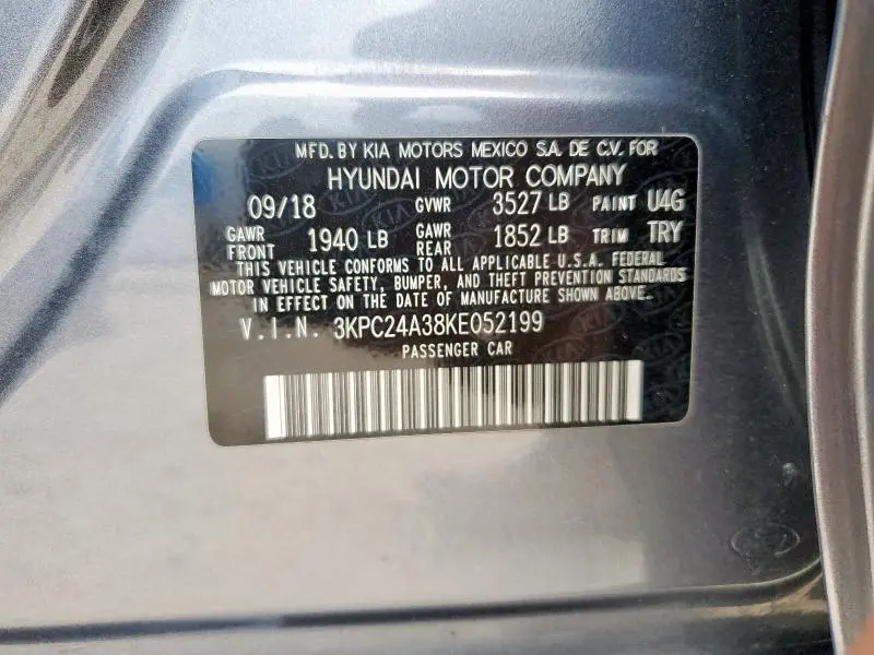 2019 HYUNDAI ACCENT SE  