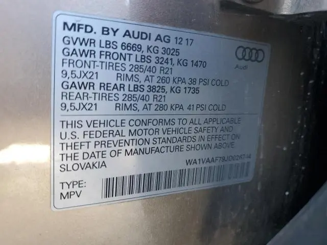 2018 AUDI Q7 PRESTIGE  