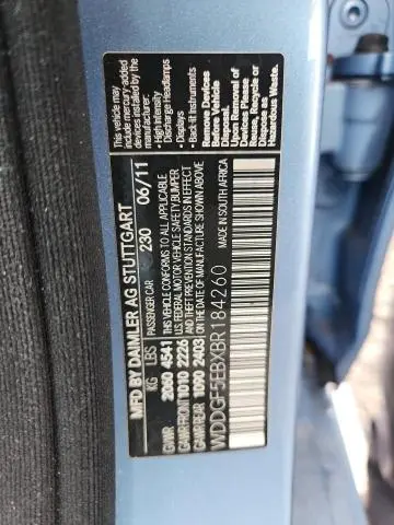 2011 MERCEDES-BENZ C 300  