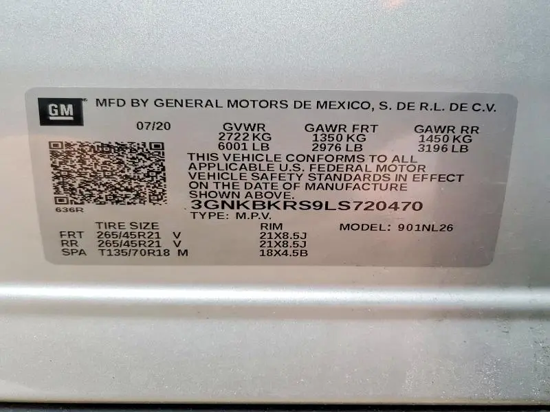 2020 CHEVROLET BLAZER RS  