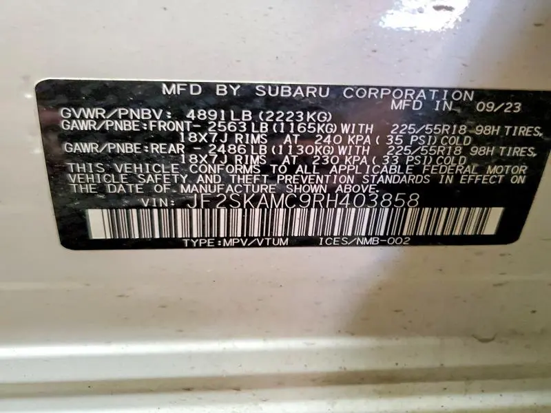 2024 SUBARU FORESTER TOURING  