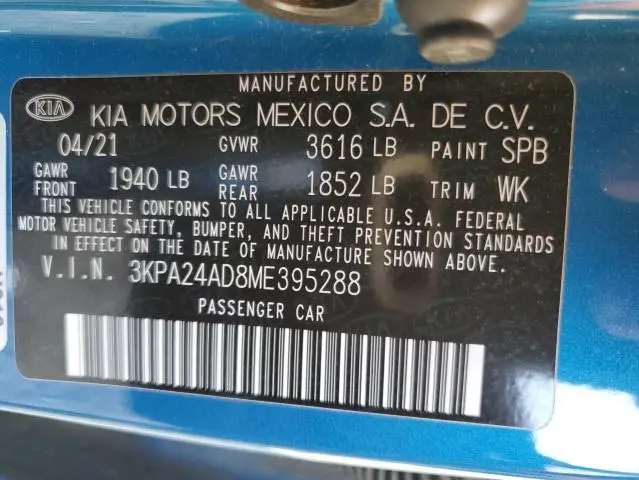 2021 KIA RIO LX