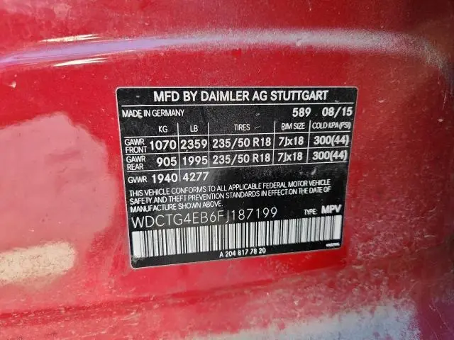 2015 MERCEDES-BENZ GLA 250  