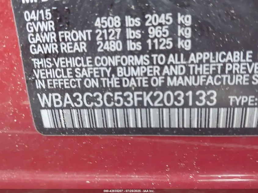 2015 BMW 320I XDRIVE