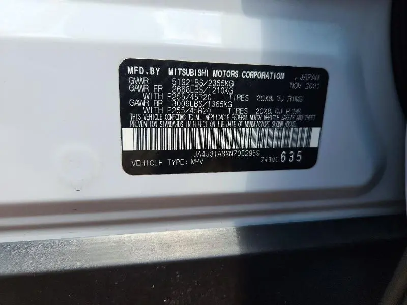 2022 MITSUBISHI OUTLANDER ES  