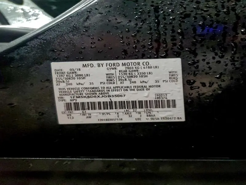 2018 FORD EXPLORER XLT  