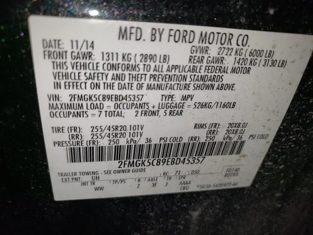 2014 FORD FLEX SEL  