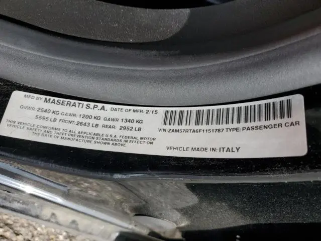 2015 MASERATI GHIBLI S  