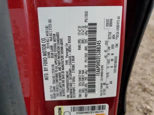 2014 FORD FUSION SE  
