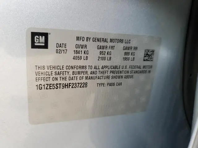 2017 CHEVROLET MALIBU LT  