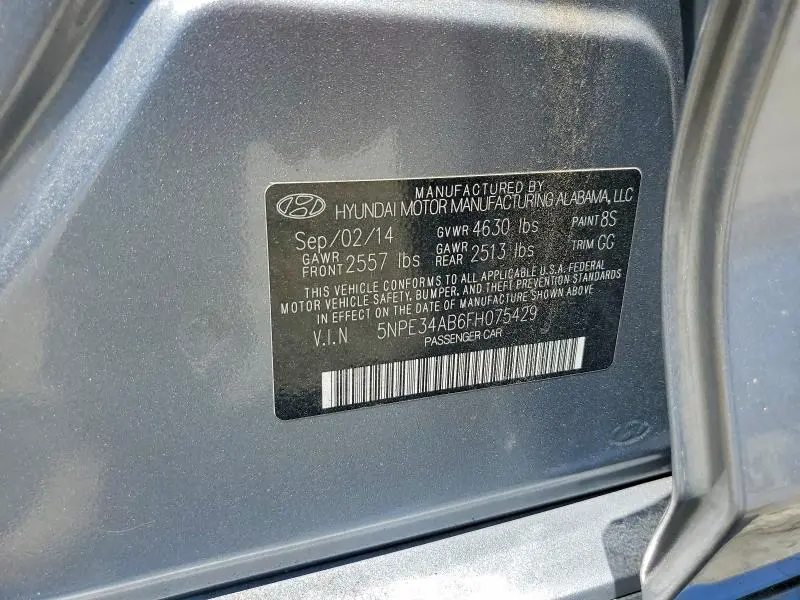 2015 HYUNDAI SONATA SPORT 2.0T  