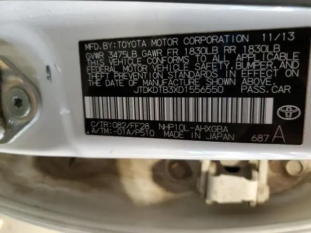 2013 TOYOTA PRIUS C   