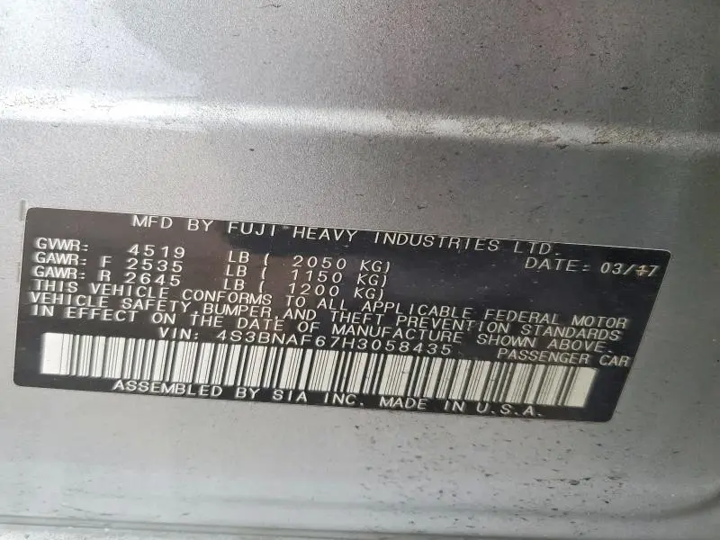 2017 SUBARU LEGACY 2.5I PREMIUM  