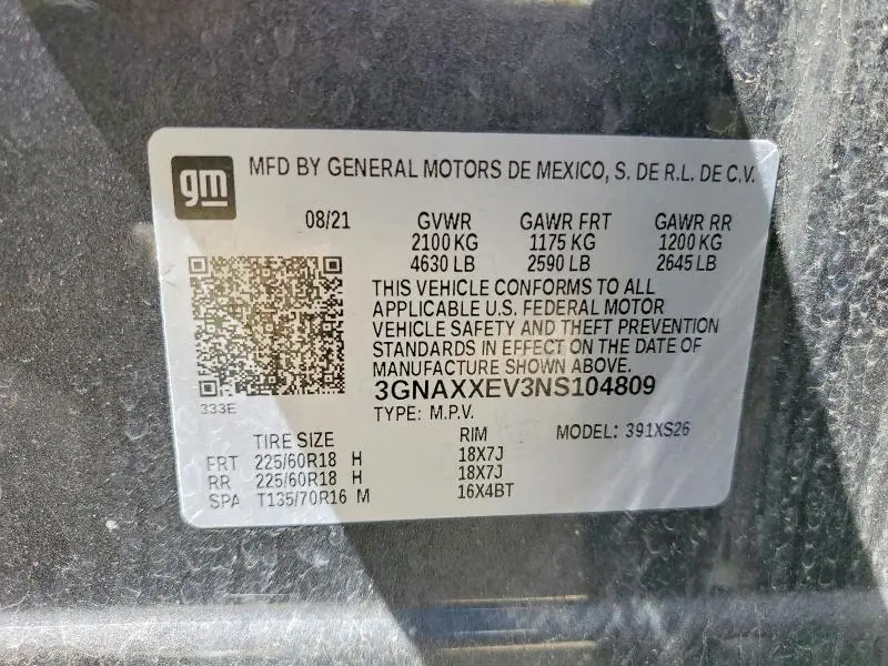 2022 CHEVROLET EQUINOX PREMIER  