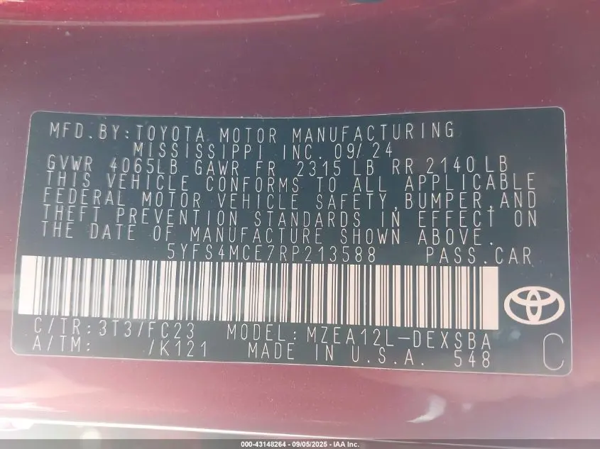 2024 TOYOTA COROLLA SE