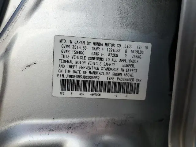 2011 HONDA FIT SPORT
