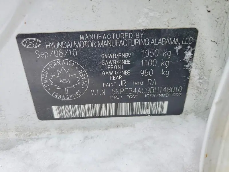 2011 HYUNDAI SONATA GLS  