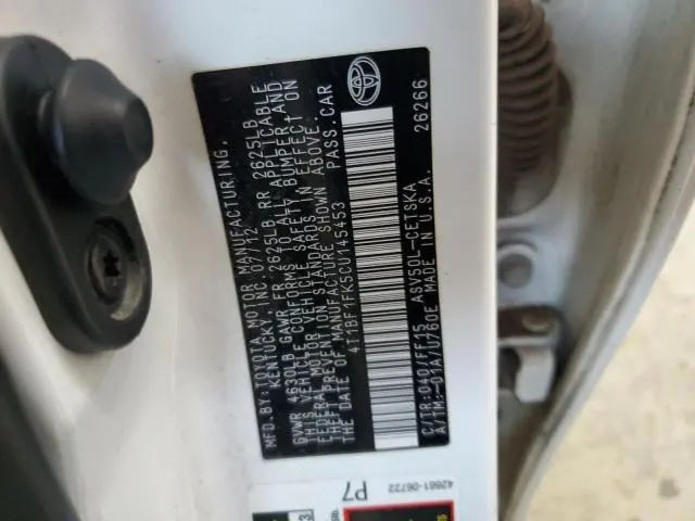 2012 TOYOTA CAMRY BASE  