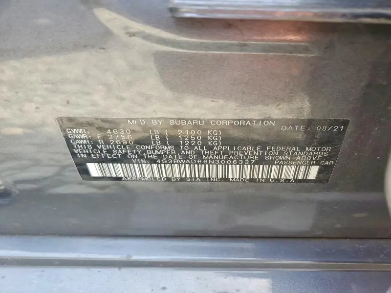 2022 SUBARU LEGACY PREMIUM  