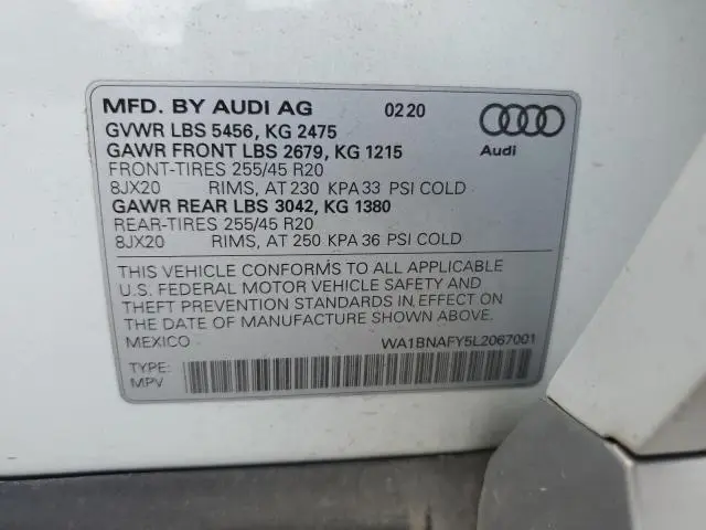 2020 AUDI Q5 PREMIUM PLUS  