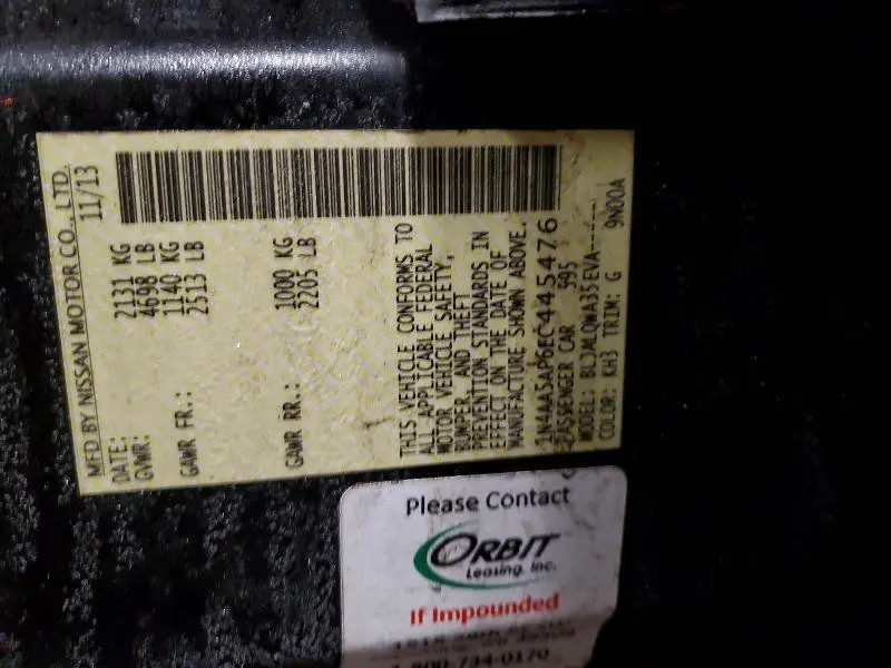 2014 NISSAN MAXIMA S  