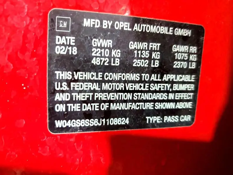 2018 BUICK REGAL GS  