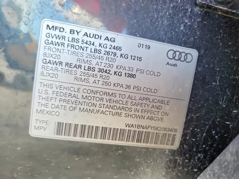 2019 AUDI Q5 PREMIUM PLUS  