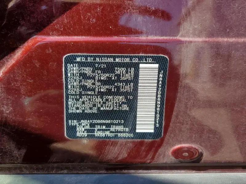 2022 NISSAN ARMADA   