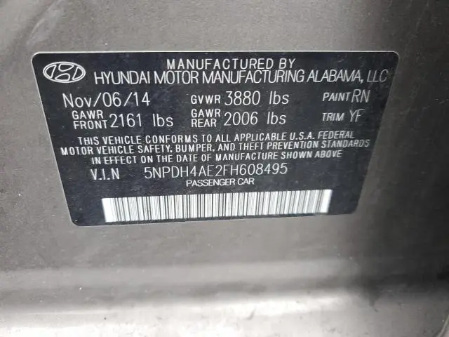 2015 HYUNDAI ELANTRA SE  