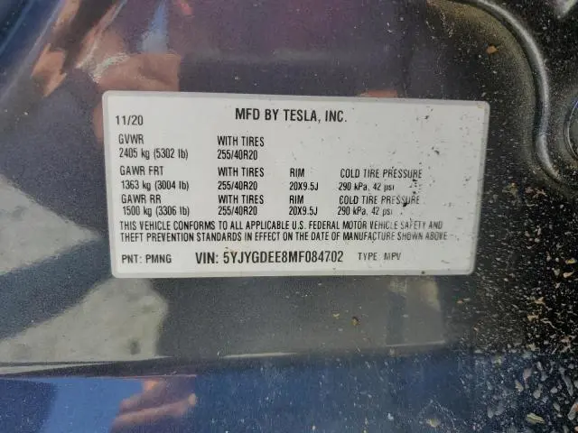 2021 TESLA MODEL Y   