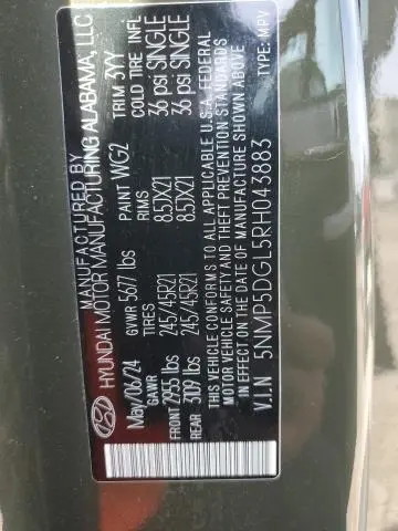 2024 HYUNDAI SANTA FE CALLIGRAPHY  