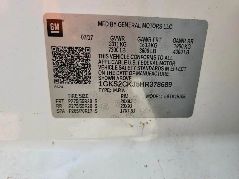 2017 GMC YUKON DENALI  