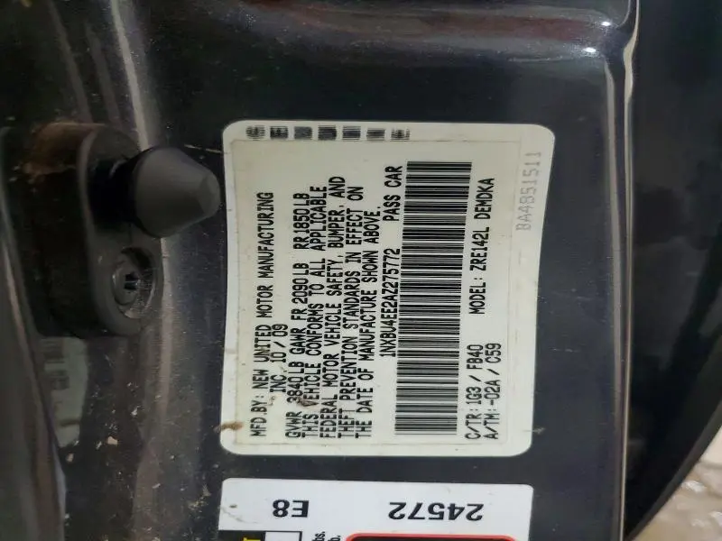 2010 TOYOTA COROLLA BASE  
