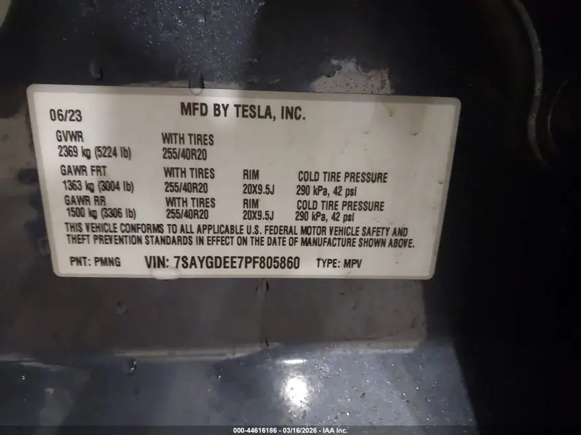 2023 TESLA MODEL Y AWD/LONG RANGE DUAL MOTOR ALL-WHEEL DRIVE