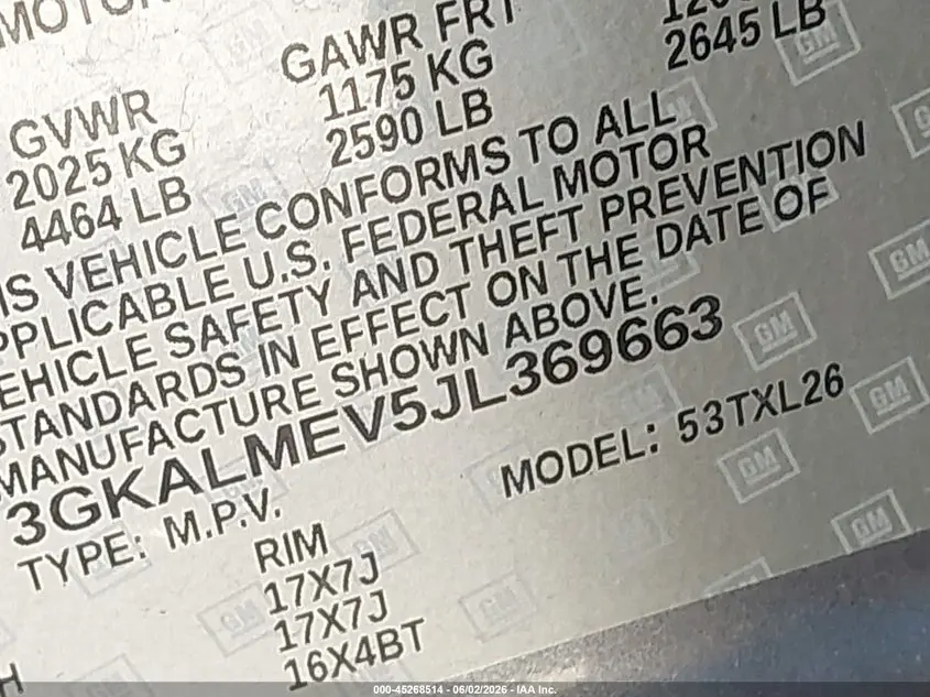 2018 GMC TERRAIN SLE