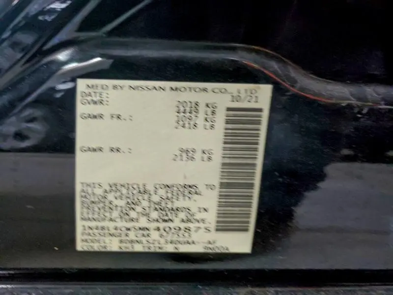 2021 NISSAN ALTIMA SR  