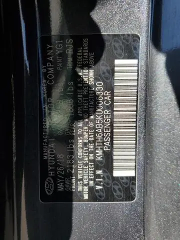 2019 HYUNDAI VELOSTER TURBO  